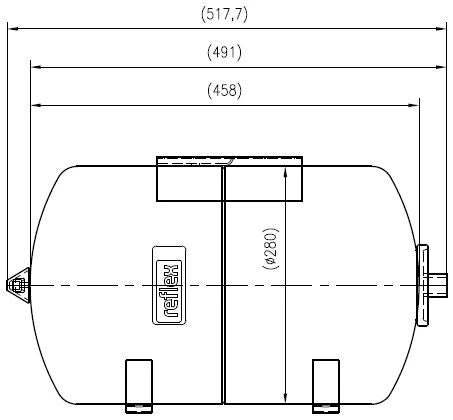Reflex HW 25 vase à membrane horizontal 25 l - bleu