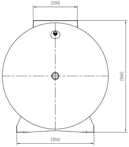 Reflex HW 100 vase à membrane horizontal 100 l - bleu