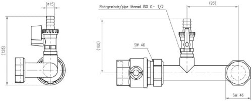 REFLEX kit AG, aansluitset 5/4"