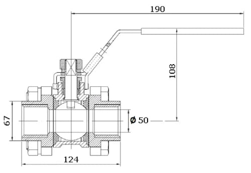 VANNE A BILLE SFERACO 790 2 F inox 3 parties