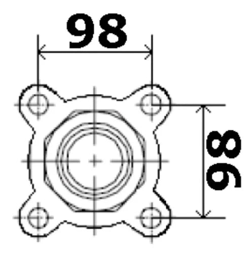 SFERACO 796 3-delige gietijzeren kogelafsluiter m draad 21/2"FF
