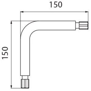 COURBE DE RACCORDEMENT 15 - 15 o CM 20MM inox pour tube