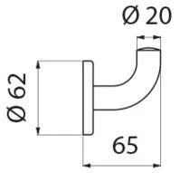 CROCHET MANTEAU 65 o 62 nylon . a fixation invisible