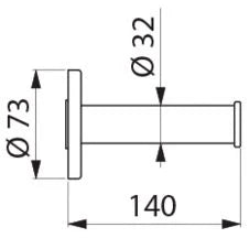 PORTE PAPIER RESERVE DELABIE 140 - 32 nylon . porte papier 1rl
