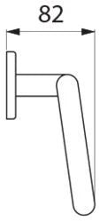 PORTE PAPIER DELABIE 175 - 130 ! 20 MM poli inox forme U fixations invisibles