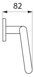 PORTE PAPIER DELABIE 175 - 130 ! 20 MM satine inox forme U fixations invisibles