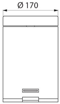 DELABIE ronde pedaalemmer 3 liter gepolijst 265x170 mm gepolijst