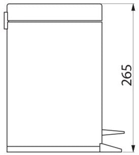 DELABIE ronde pedaalemmer 3 liter gepolijst 265x170 mm gepolijst