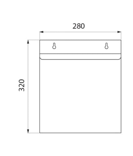 Delabie poubelle rectangulaire mural avec couvercle 13 litre 150 x 280 x 320 mm - inox brillant