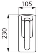 POIGNEE RELEVABLE DELABIE 850 - 32 inox poli brillant .