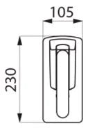 POIGNEE RELEVABLE DELABIE 850 - 180 ! 32 satiné inox