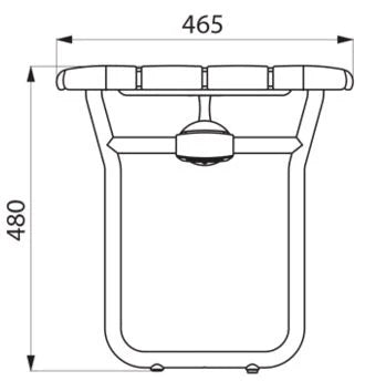 Delabie siège de douche alu rabattable large avec pied 430 x 465 x 480 mm - blanc