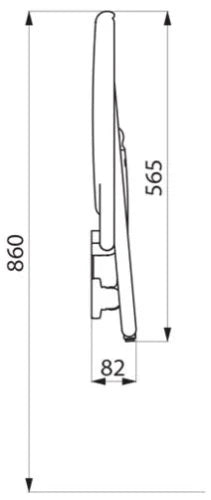 Delabie siège de douche alu rabattable large avec pied 430 x 465 x 480 mm - blanc
