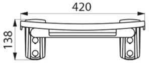 Delabie siège de douche inclinable 506 x 420 x 620 mm - satiné rvs mat