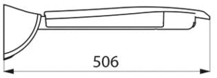 Delabie siège de douche inclinable 506 x 420 x 620 mm - satiné rvs mat