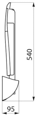 Delabie siège de douche inclinable 506 x 420 x 620 mm - satiné rvs mat
