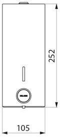DISTRIBUTEUR SAVON 1 104 - 89 o 252 ! poli inox 304 Modèle mural Avec serrure,pompe antigoutte,contrôle de niveau