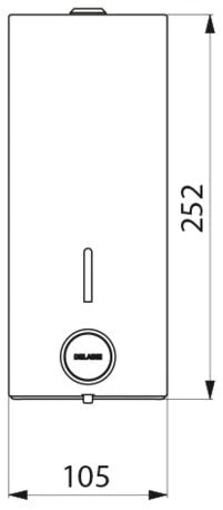 DISTRIBUTEUR SAVON 1 104 - 89 o 252 ! poli inox 304 Modèle mural Avec serrure,pompe antigoutte,contrôle de niveau