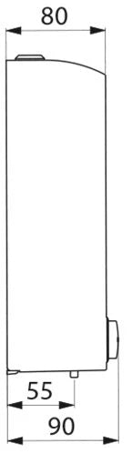 DELABIE verdeler vloeibare zeep 1 liter geepoxeerd 89x104x252 mm wit