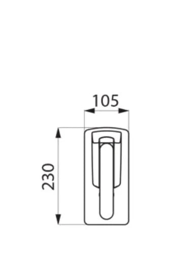 POIGNEE RELEVABLE DELABIE 650MM - 230MM ! 32 blanc nylon .