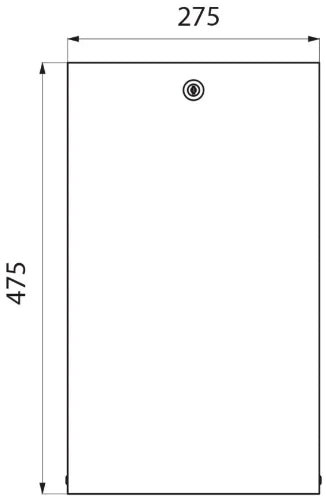 DELABIE afvalbak met klep 16 liter gepolijst 130x275x450 mm gepolijst