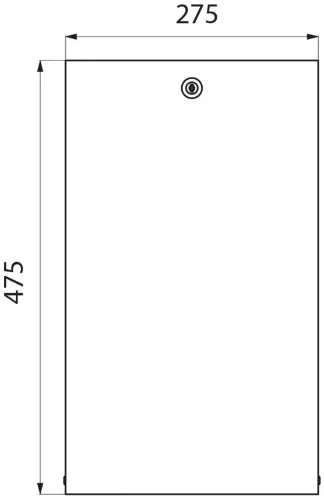 POUBELLE 16 275 - 130 o 475 ! inox 304 à clé inox satiné - fixation pour sacs - épaisseur 1mm