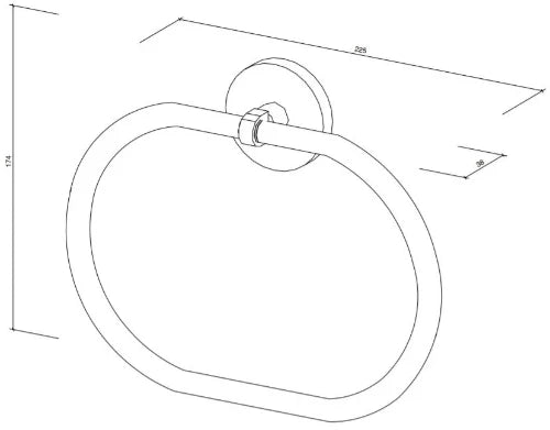 Procasa Nino anneau porte-serviette - chromé