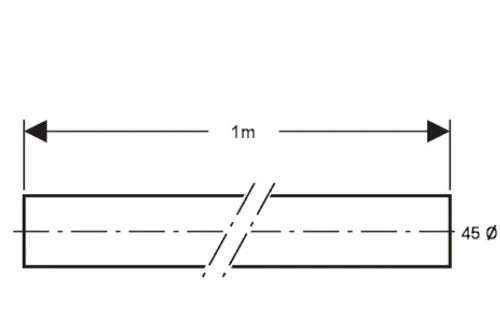 Geberit WSS PE tuyau 45 mm 1 M