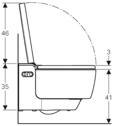Geberit Mera Classic douchetoilet - blanc - cuvette suspendue pour réservoir encastré - siège non-chauffé