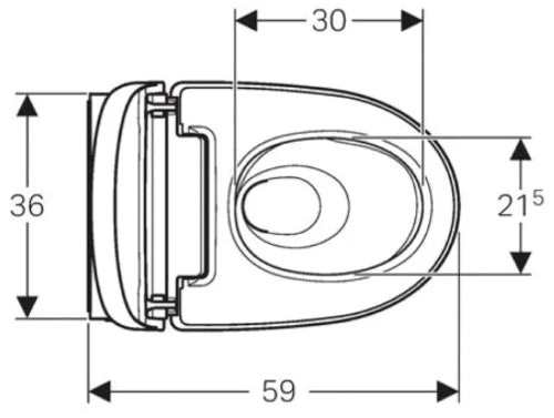 Geberit Mera Classic douchetoilet - blanc - cuvette suspendue pour réservoir encastré - siège non-chauffé