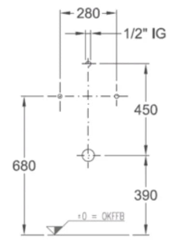 Geberit Renova Nr1 urinoir 610 x 360 x 370 mm - blanc - raccordement à l'arrière