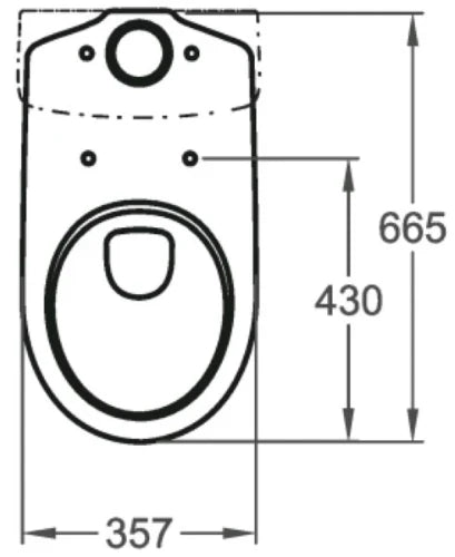Geberit Renova toilette sorti PK - blanc KeraTect