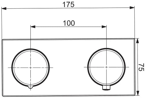 Hansa Hansaliving set de finition robinet thermostatique avec fonction d'arrêt - chromé