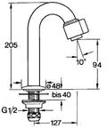 Hansa Hansanova robinet eau froide - bec 127 mm - chrome
