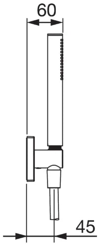 Hansa Hansamatrix set de finition chromé avec coude avec douchette HANSASTILLO + flexible 125cm