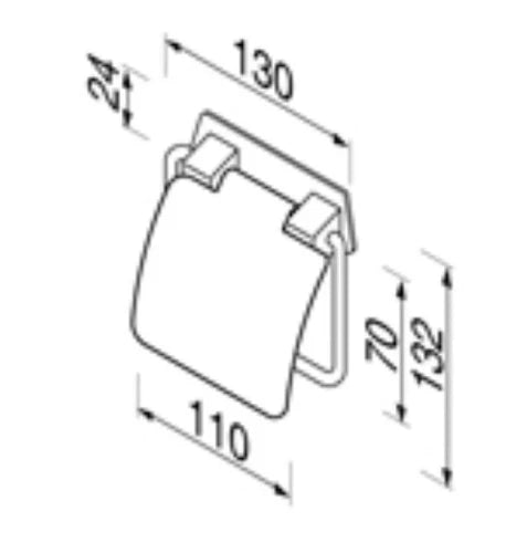Geesa Standard porte-rouleau avec clapet - chromé