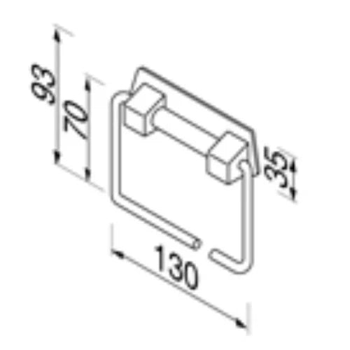 Geesa Standard porte-rouleau sans couvercle - chromé