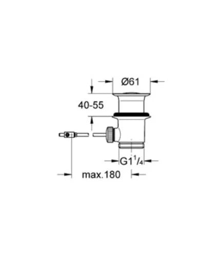 Grohe WSS vidage 5/4 chromé