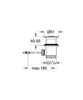 Grohe WSS vidage 5/4 chromé