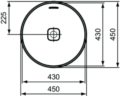 Ideal Standard Strada II lavabo à poser rond 450 mm - blanc - sans trou de robinet - avec trop-plein