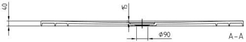Villeroy & Boch Squaro Infinity tub de douche 1600 x 900 x 40 mm - edelweiss - avec cache d'évacuation avec bord chromé