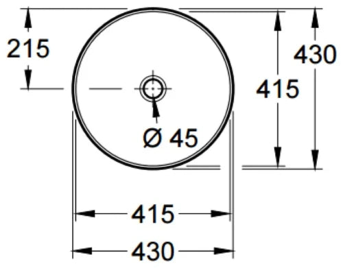 Villeroy & Boch Artis lavabo à poser rond 430 mm - blanc - sans trou de robinet - sans trop-plein