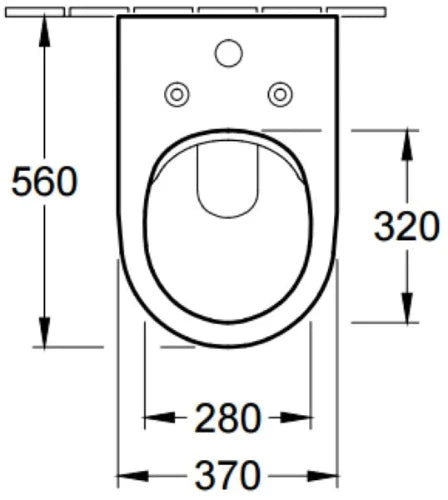 Villeroy & Boch Subway 2.0 toilette suspendue DirectFlush sans rebord - blanc - B370xD560 mm