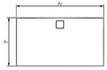 Huppe K EasyFlat receveur de douche marbre coulé 1600 x 1000 x 30 mm - blanc mat