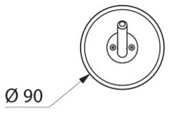 DELABIE anti-suicidale kledinghaak gesatineerd dia 90 x 68 mm mat rvs
