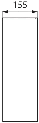 DELABIE afvalbak zonder deksel 25 liter gesatineerd 155x355x460 mm mat rvs