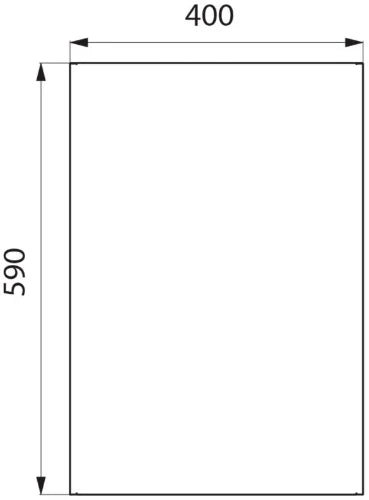 DELABIE afvalbak zonder deksel 38 liter gesatineerd 160x400x590 mm mat rvs
