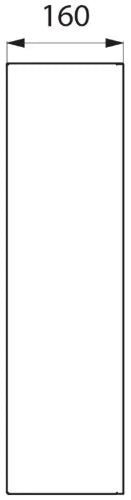 DELABIE afvalbak zonder deksel 38 liter gesatineerd 160x400x590 mm mat rvs