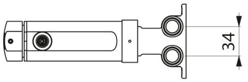 DELABIE Tempomix 3 zelfsluitende muurmengkr sprong 110mm ingeb toevoer 1/2" chroom