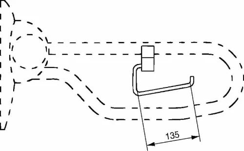 Linido porte-rouleau - inox poli - réglable